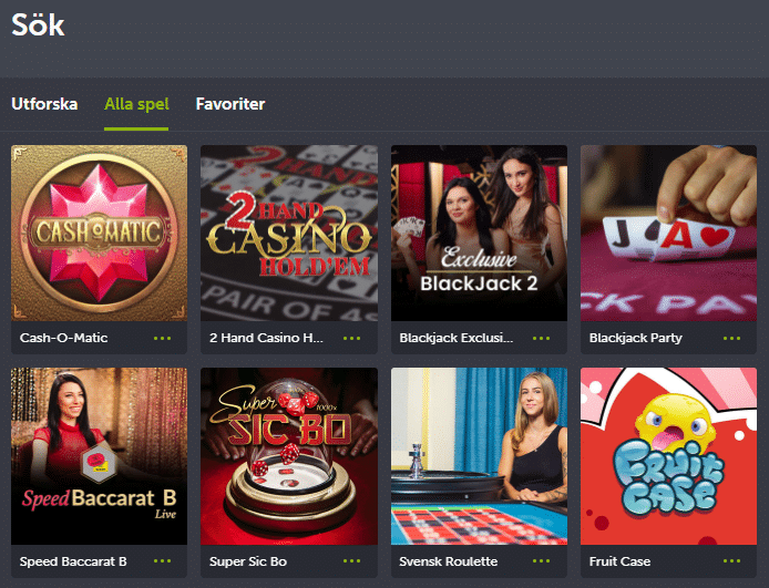 ComeOn Bonuskod: Live Casino